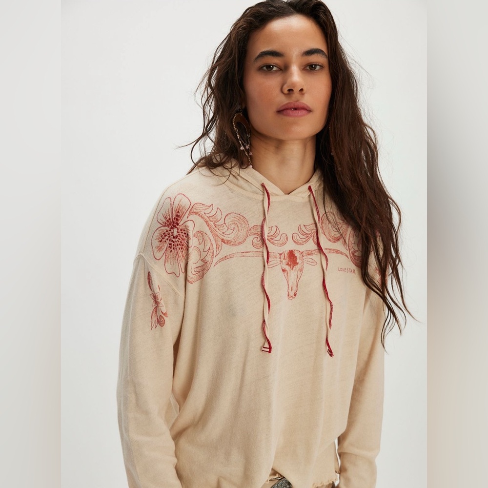 Free People We The Free Lone Star Hoodie NWT